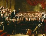 Benjamin Robert Haydon Oil painting of William Smeal addressing the Anti-Slavery Society at their annual convention oil painting reproduction